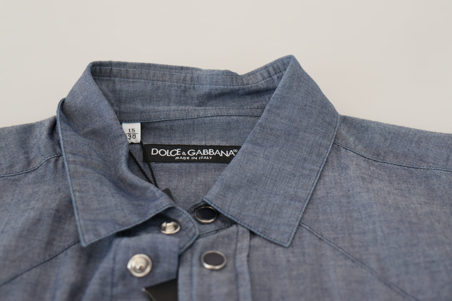 Dolce & Gabbana Elegant Casual Blue Cotton Shirt