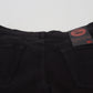 Dolce & Gabbana Svelte Black Tattered Slim Fit Denim