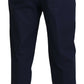 Dolce & Gabbana Elegant Dark Blue Chino Dress Pants