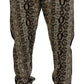 Dolce & Gabbana Elegant Beige Logo Jogger Pants