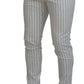 Dolce & Gabbana Elegant Striped Chino Pants for the Modern Man