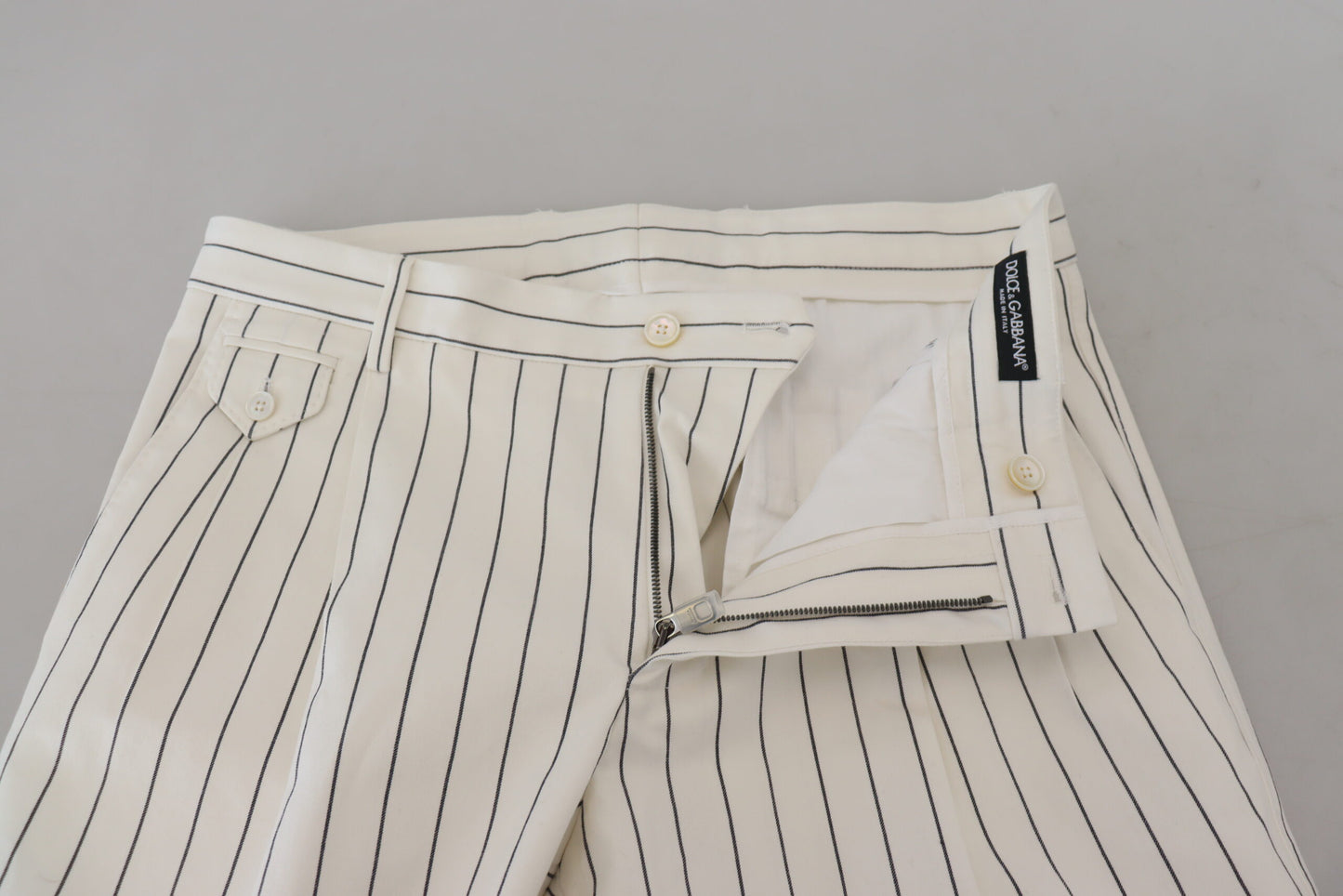 Dolce & Gabbana Elegant Striped Chino Pants for the Modern Man