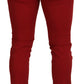 Dolce & Gabbana Elegant Skinny Red Denim Jeans