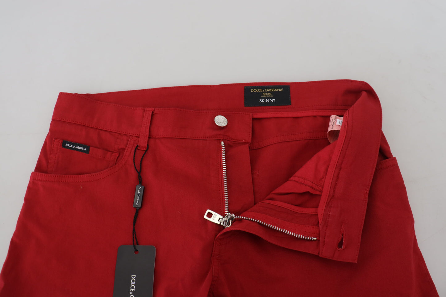 Dolce & Gabbana Elegant Skinny Red Denim Jeans