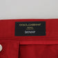 Dolce & Gabbana Elegant Skinny Red Denim Jeans