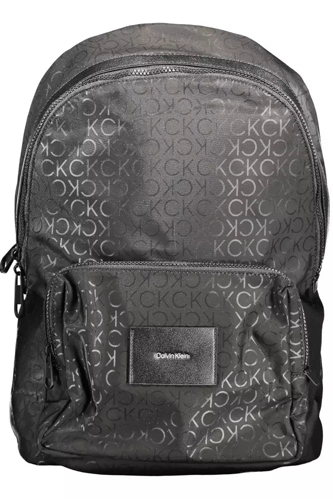 Calvin Klein Black Polyester Men Backpack