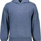 Calvin Klein Chic Blue Hooded Sweatshirt with Logo Print