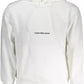 Calvin Klein Chic White Fleece Hooded Sweatshirt