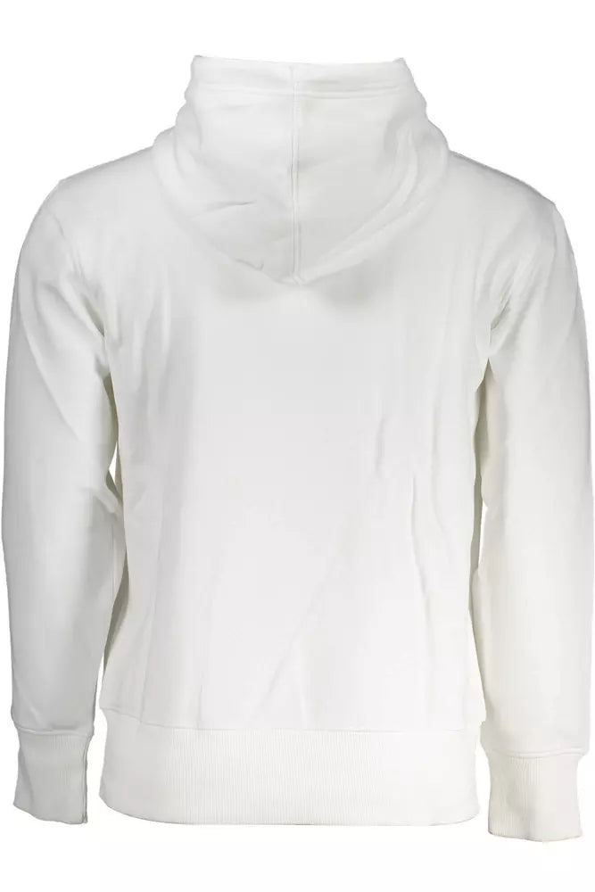 Calvin Klein Chic White Fleece Hooded Sweatshirt