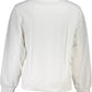 Calvin Klein Sleek White Cotton Sweatshirt with Logo Print