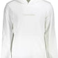 Calvin Klein Elegant White Hooded Sweater with Print