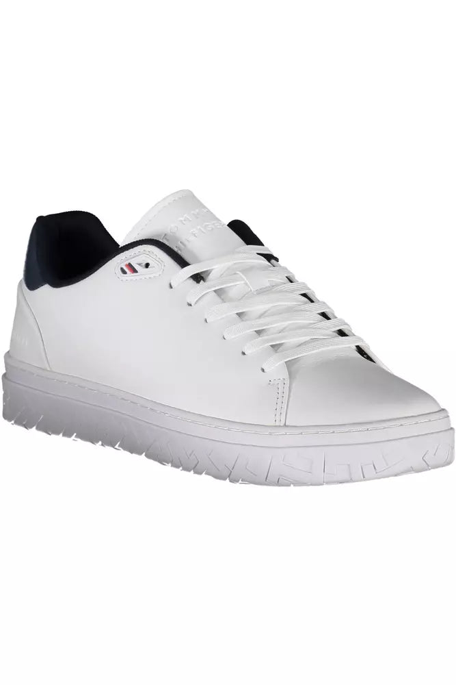 Tommy Hilfiger White Polyester Men Sneaker