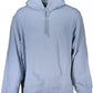 Calvin Klein Light Blue Cotton Hooded Sweatshirt