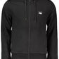 Cavalli Class Elegant Black Hooded Zip Sweatshirt