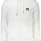 Cavalli Class Elegant White Hooded Sweatshirt with Embroidery Detail