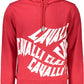 Cavalli Class Elegant Pink Hooded Sweatshirt with Logo Print