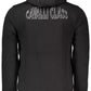 Cavalli Class Elegant Black Hooded Zip Sweatshirt