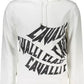 Cavalli Class Elegant White Hooded Sweatshirt