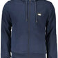 Cavalli Class Elegant Blue Hooded Zip Sweatshirt