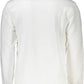 Cavalli Class Elegant White Brushed Sweatshirt with Logo Print