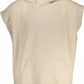 Calvin Klein Beige Hooded Sleeveless Cotton Sweatshirt