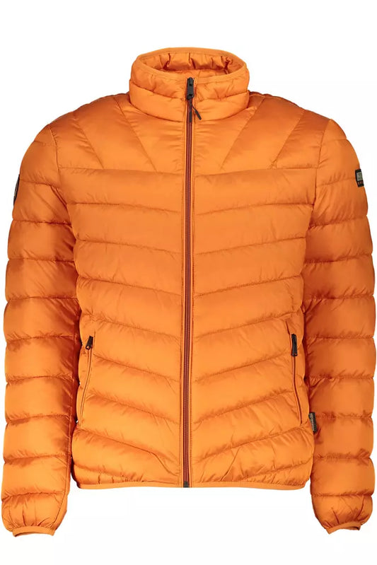 Napapijri Chic Orange Polyamide Jacket with Pockets