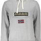 Napapijri Chic Gray Half-Zip Hooded Sweatshirt