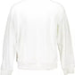 Calvin Klein Sleek White Cotton Logo Sweatshirt