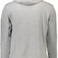 Napapijri Chic Gray Hooded Sweatshirt with Logo Detail