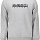 Napapijri Chic Gray Embroidered Organic Cotton Sweatshirt