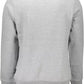 Napapijri Chic Gray Embroidered Organic Cotton Sweatshirt