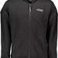 Plein Sport Sleek Black Zip Hoodie with Contrasting Accents