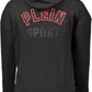 Plein Sport Sleek Black Zip Hoodie with Contrasting Accents