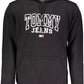 Tommy Hilfiger Sleek Hooded Cotton Sweatshirt in Black