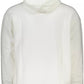 Tommy Hilfiger Sleek White Hooded Sweatshirt with Central Pocket