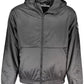 Calvin Klein Sleek Black Hooded Jacket with Contrasting Details