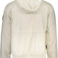 Calvin Klein Chic Beige Hooded Jacket with Contrasting Details