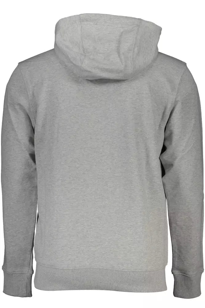 Tommy Hilfiger Chic Gray Hooded Cotton Sweatshirt