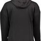 Plein Sport Sleek Black Hooded Sweatshirt with Print Detail