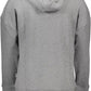 Plein Sport Chic Gray Long-Sleeved Hooded Sweatshirt