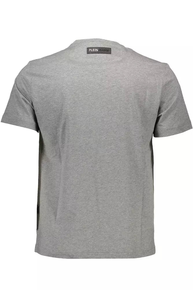 Plein Sport Gray Cotton Men T-Shirt