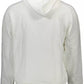 Calvin Klein Elegant White Hooded Sweatshirt with Logo Print