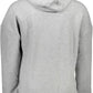 Plein Sport Sleek Gray Hooded Sweatshirt with Bold Contrasts