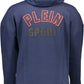 Plein Sport Chic Blue Hooded Sweatshirt with Contrasting Details