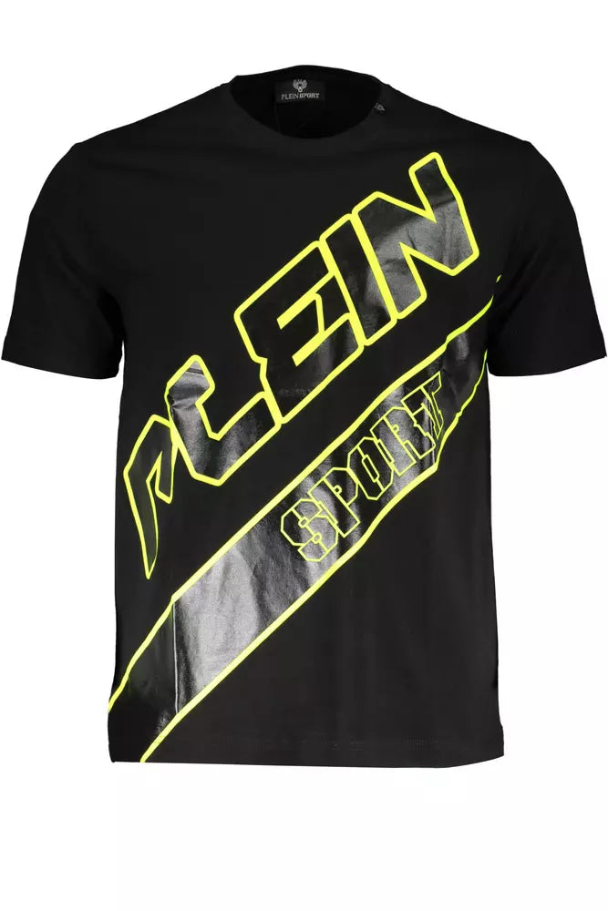 Plein Sport Black Cotton Men TShirt