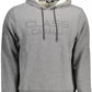 Cavalli Class Chic Gray Hooded Sweatshirt with Logo Print