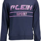 Plein Sport Sleek Blue Athletic Sweatshirt with Logo Detail