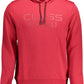 Cavalli Class Pink Cotton Hooded Sweatshirt with Logo Print