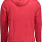 Cavalli Class Pink Cotton Hooded Sweatshirt with Logo Print