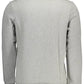 Napapijri Chic Gray Cotton Sweatshirt with Logo Print